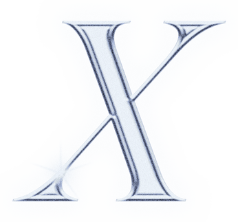 Dreamy Chrome Letter X Type Sticker